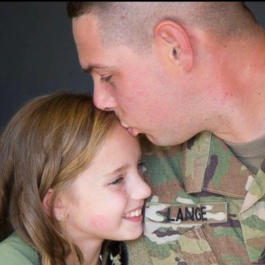 VIDEO: Military dad and unit learns cheerleading routine for daughter