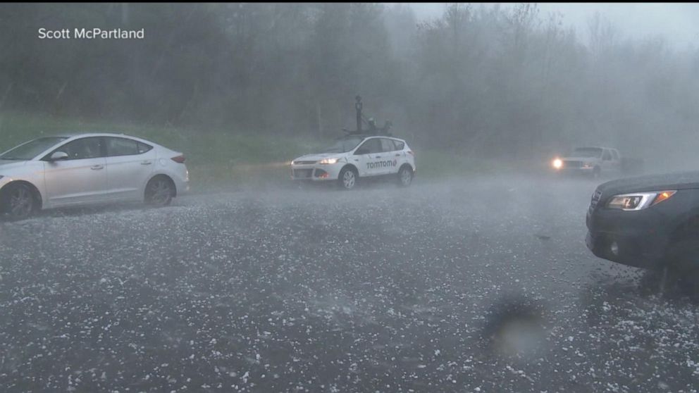 Powerful Storms Lash The Northeast Dropping Tennis Ball Size Hail Gma 7710