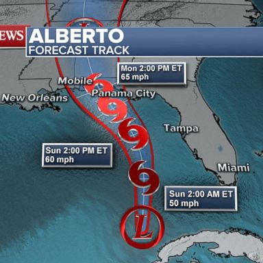 VIDEO: Subtropical Storm Alberto is picking up speed and getting stronger