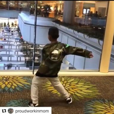 VIDEO: Video captures boy doing Flossing dance with TSA agent