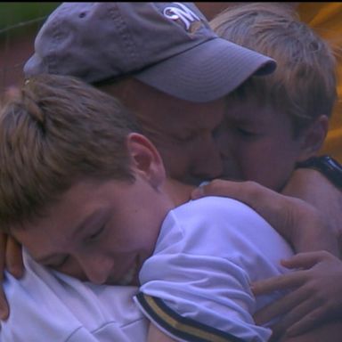 VIDEO: Military dad stationed overseas surprises family at Milwaukee Brewers game