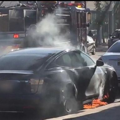 VIDEO: Actress Mary McCormark calls out Tesla after husband's car bursts into flames