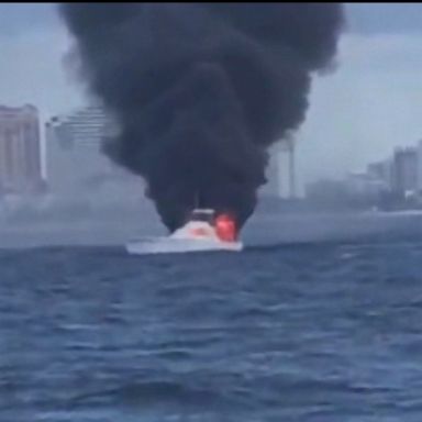 Others on a nearby boat took them to safety near Fort Lauderdale; no one was hurt. 