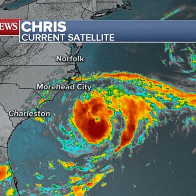 VIDEO: Tropical storm Chris gaining strength in the Atlantic