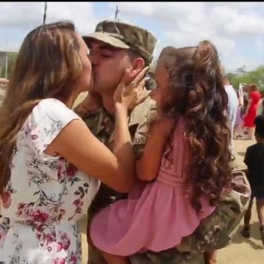 VIDEO: Military family's reunion ignites a viral, emotional reaction