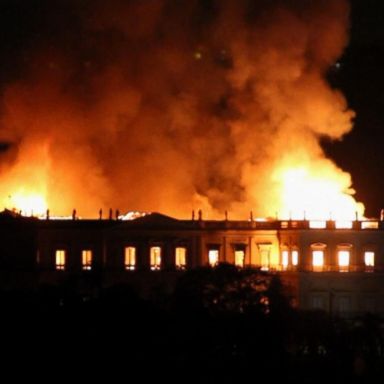 VIDEO: Massive museum fire in Brazil