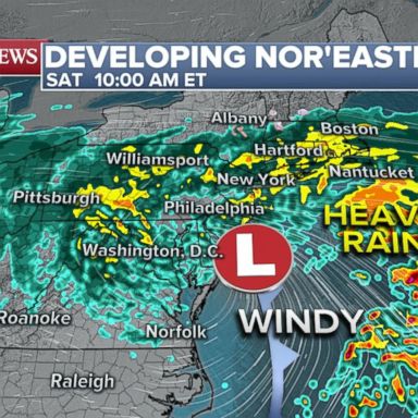 VIDEO: Nor'easter taking shape, readies strike on Carolinas, East Coast