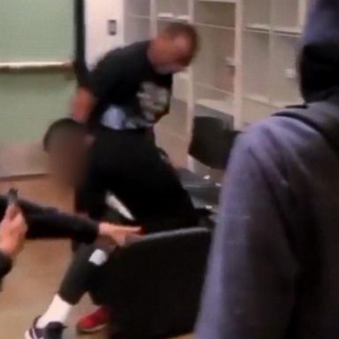 VIDEO: Violent brawl between teacher and student in California classroom