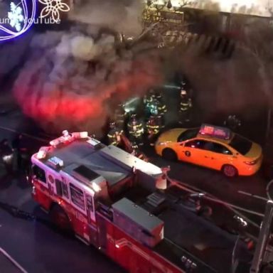 VIDEO: 5 alarm fire engulfs city block in Queens