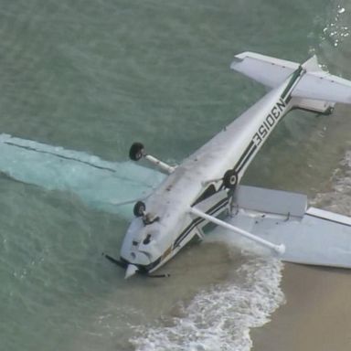 VIDEO: Small plane crashed down into the ocean in South Florida