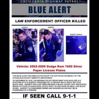 VIDEO: Urgent manhunt for suspect accused of killing California police officer