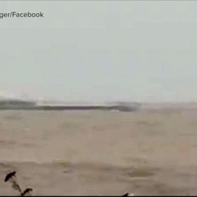 VIDEO: Lighthouse in Lake Michigan washed away by large waves