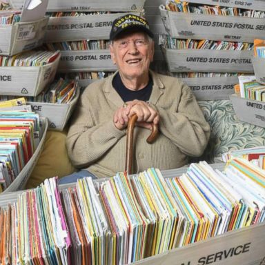 VIDEO: WWII veteran receives 60,000 birthday cards after Facebook post