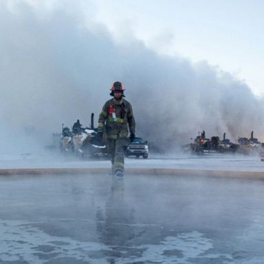 VIDEO: America Strong: Firefighters across the country fighting thru the deep freeze