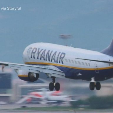 VIDEO: Barcelona-bound plane strikes several birds during landing