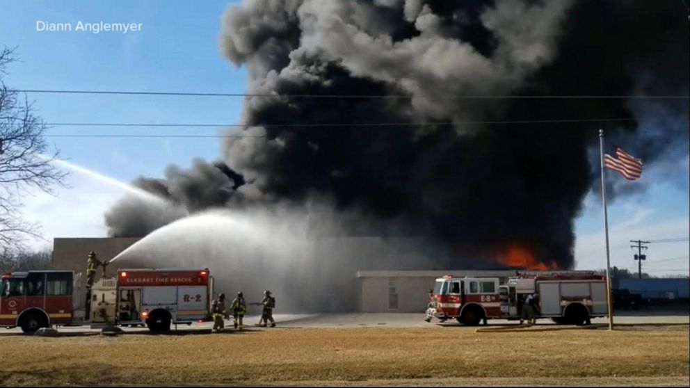 Major fire erupts in Indiana factory Video ABC News
