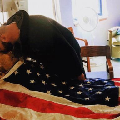 VIDEO: Son of a veteran fulfilled his father's dying wish to be draped in the American flag