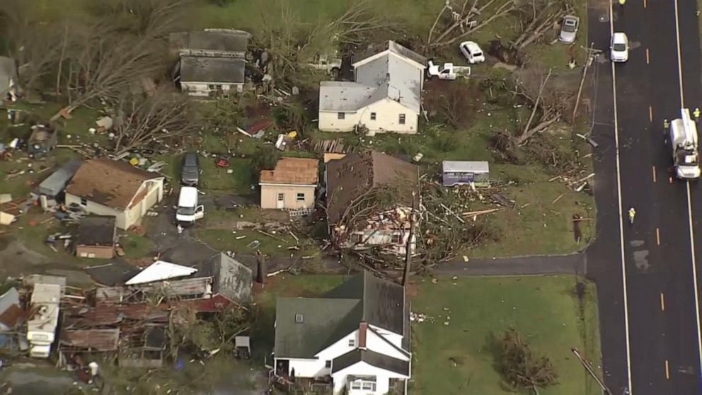 Tornado damages 12 buildings in Delaware in severe weather outbreak