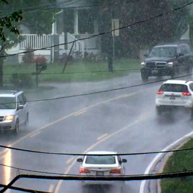 VIDEO: Heavy rain creating slippery commute for millions