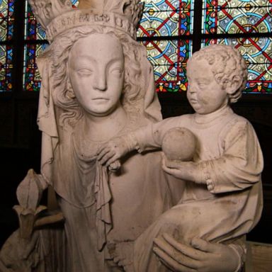 VIDEO: Exclusive look at the statue of the Virgin Mary in Notre Dame Cathedral