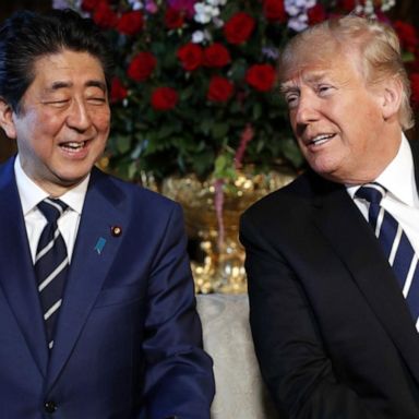 VIDEO: President Trump arrived in Tokyo for high-stakes trade talks