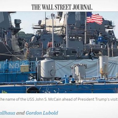 VIDEO: Mystery remains over why USS John S McCain name was covered