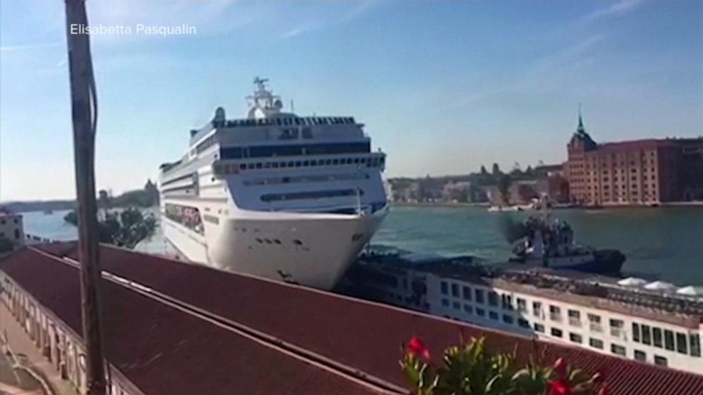 A Massive Luxury Cruise Ship Crashed Into A Dock In Venice Italy