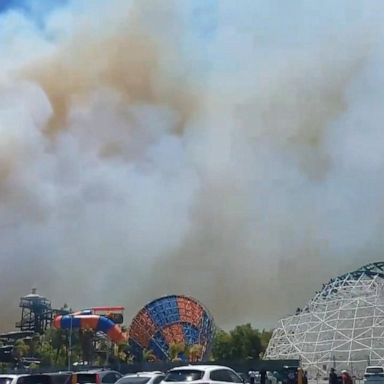 VIDEO: Los Angeles-area amusement park evacuated due to fire