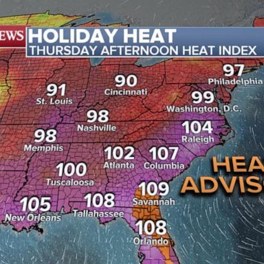 VIDEO: Triple-digit heat indexes, advisories in effect along Atlantic Coast