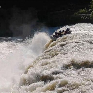 VIDEO: Packed raft sucked into waterfall in Pennsylvania