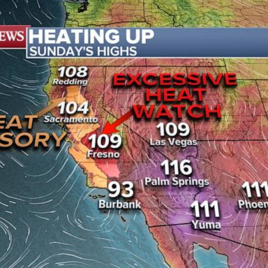 VIDEO: Heat advisories up in California as 40-plus wildfires blaze across the West 