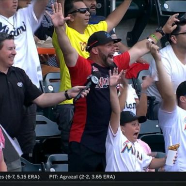 VIDEO: Father stops mid-interview to celebrate after son hits MLB home run