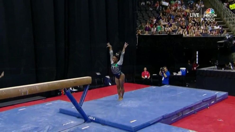 Simone Biles Lands 2 Record Breaking Moves In Competition Video