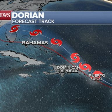 VIDEO: Tropical Storm Dorian gaining strength as it heads for Puerto Rico