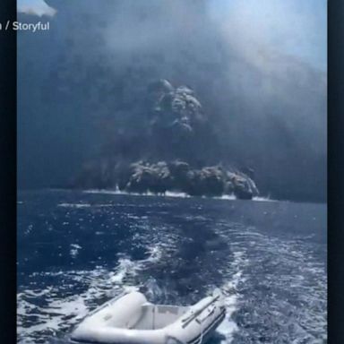 VIDEO: Island volcano of Stromboli erupts right in front of tour boat