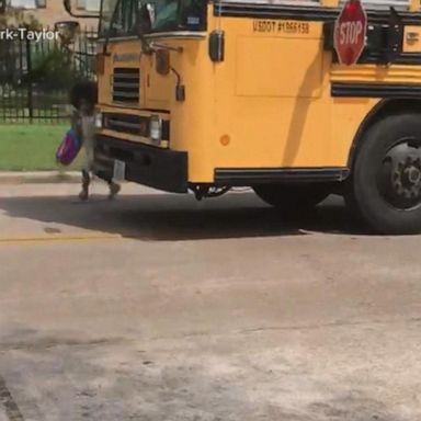 VIDEO: Car blows past school bus stop sign, nearly hitting child