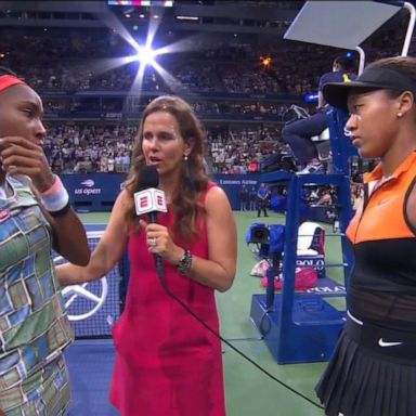 VIDEO: Coco Gauff, Naomi Osaka share encouraging words after heated US Open match