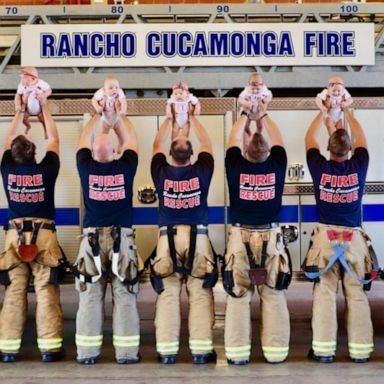 VIDEO: Firefighters in Southern California introduce new bundles of joy