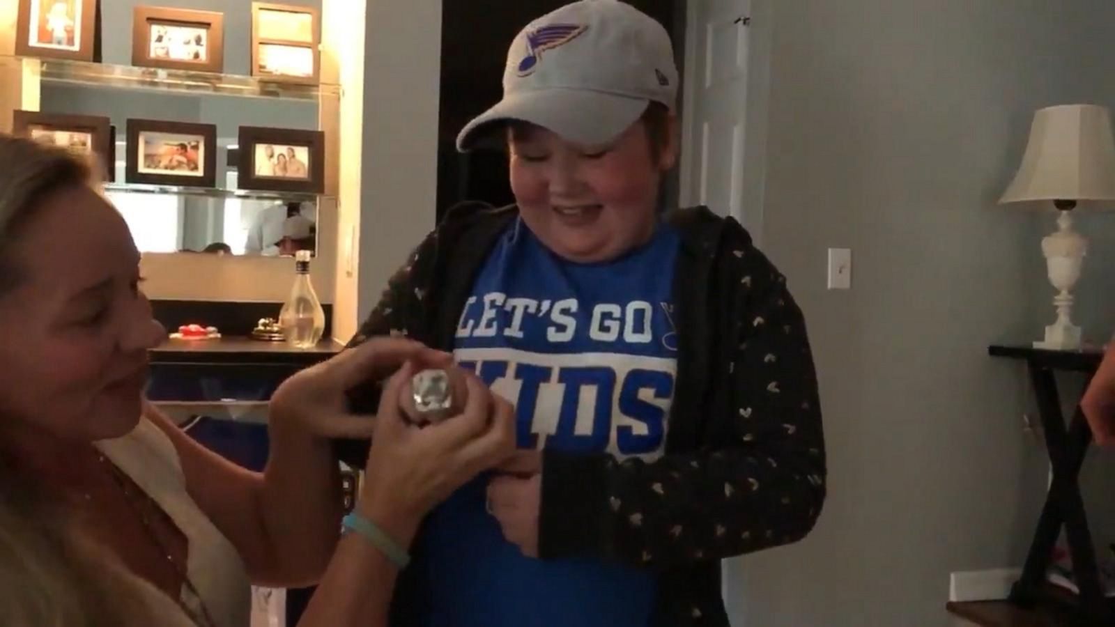 St. Louis Blues surprise 11-year-old superfan with Stanley Cup ring - Good  Morning America