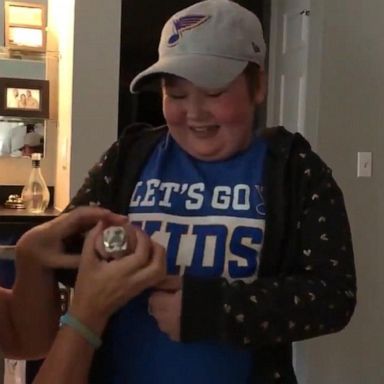 VIDEO: St. Louis Blues surprise 11-year-old superfan with Stanley Cup ring