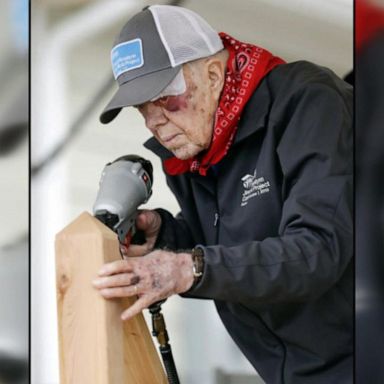 VIDEO: Former President Jimmy Carter back to work after falling at home