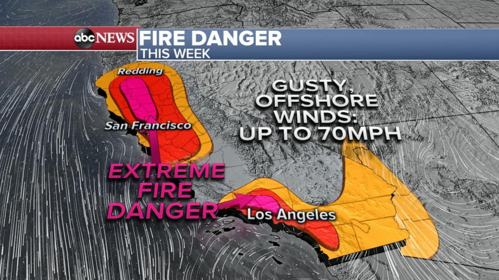 Video Extreme Fire Danger Threatening California - ABC News