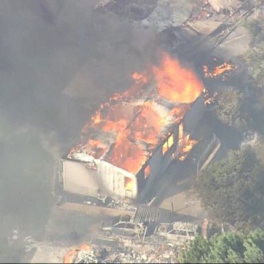 VIDEO: Homes engulfed in flames in Southern California