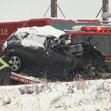 VIDEO: Snowy commute for the Midwest as storm quickly moves east