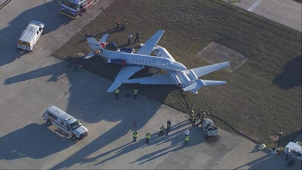 2 private jets tangled up at Texas airport