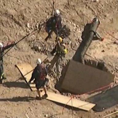 VIDEO: Worker pulled out of ditch after day-long rescue