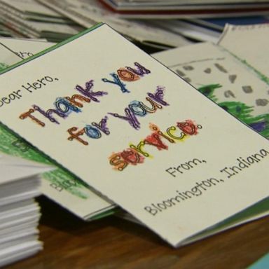 VIDEO: Woman collects 160,000 holiday cards to send to troops