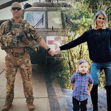 VIDEO: Military wife edits her husband into their family Christmas photo while he is serving