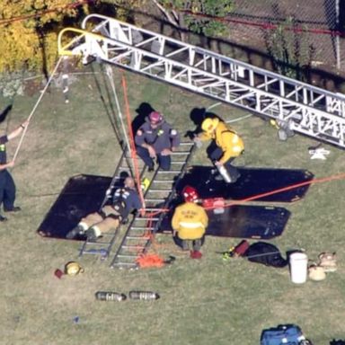 VIDEO: Man rescued after falling into abandoned well