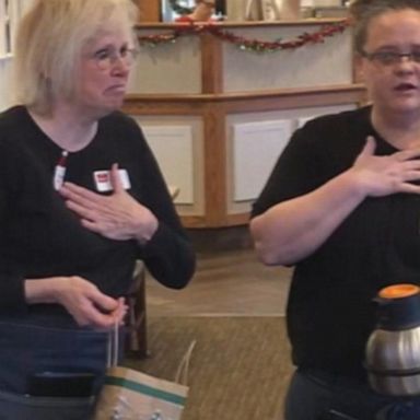 VIDEO: Waitresses receive $1,400 tip from charitable group 